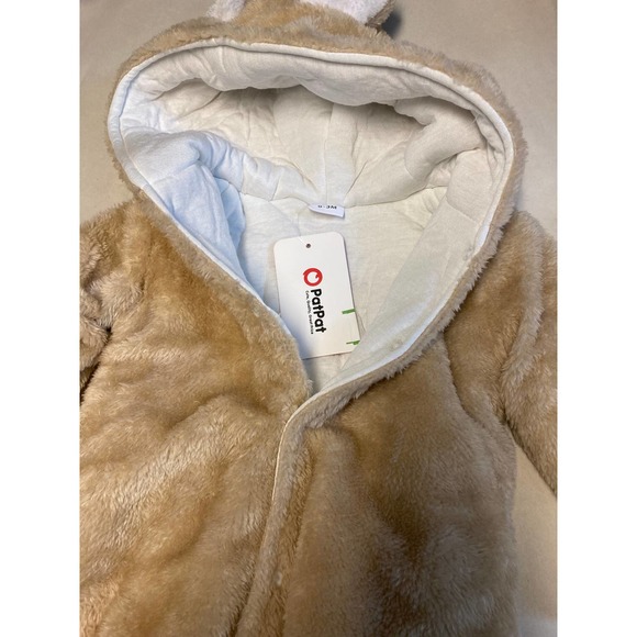 Baby Cold Weather Jumpsuit with Bear Ears Hood. 0-3month - Picture 2 of 9